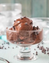 4-ingredient No-Churn Chocolate Fudge Ice Cream (made in a blender — no ice cream machine needed!)