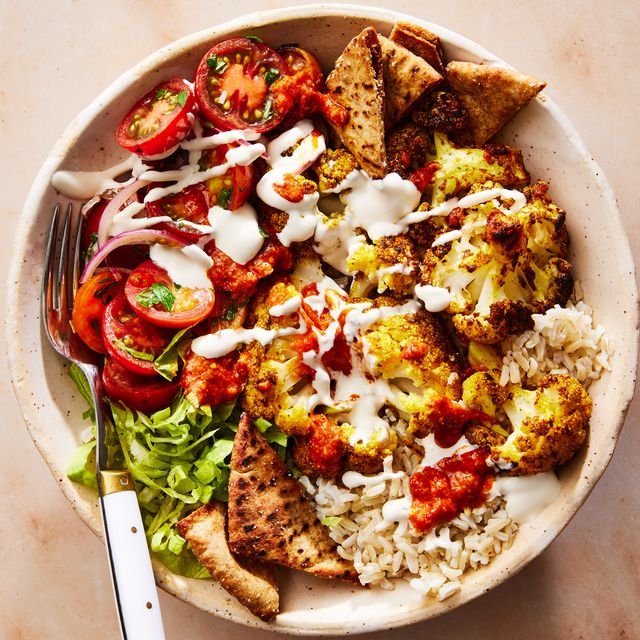 Halal Cart-Style Cauliflower Bowl